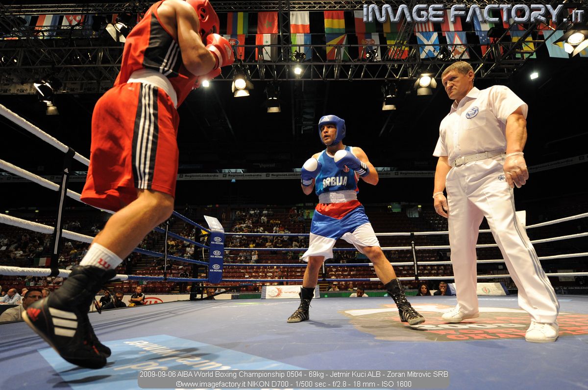2009-09-06 AIBA World Boxing Championship 0504 - 69kg - Jetmir Kuci ALB - Zoran Mitrovic SRB
